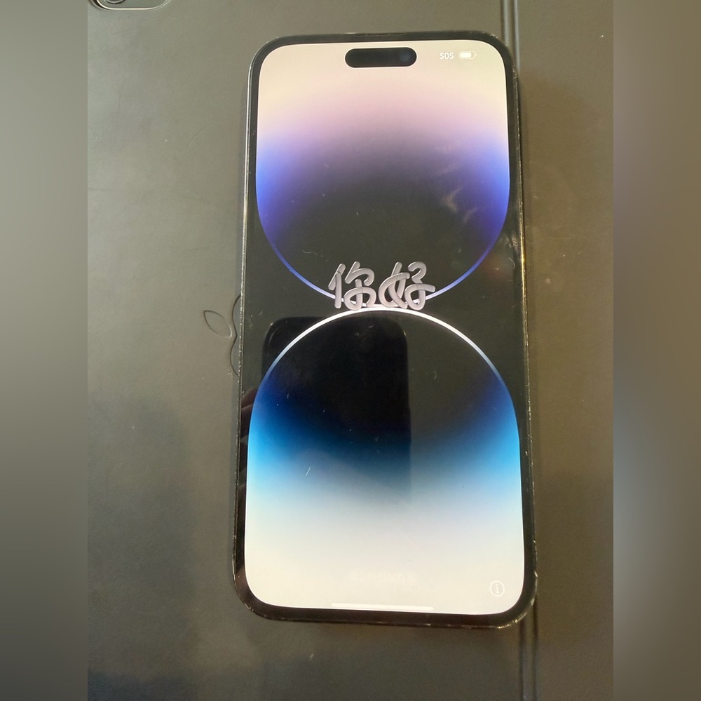 Apple iPhone with Black and Blue Gradient